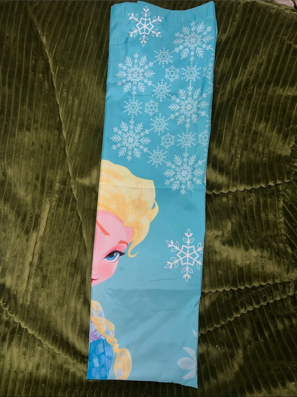 Frozen Anna & Elsa Shower Curtain - Aqua Snowflake Design